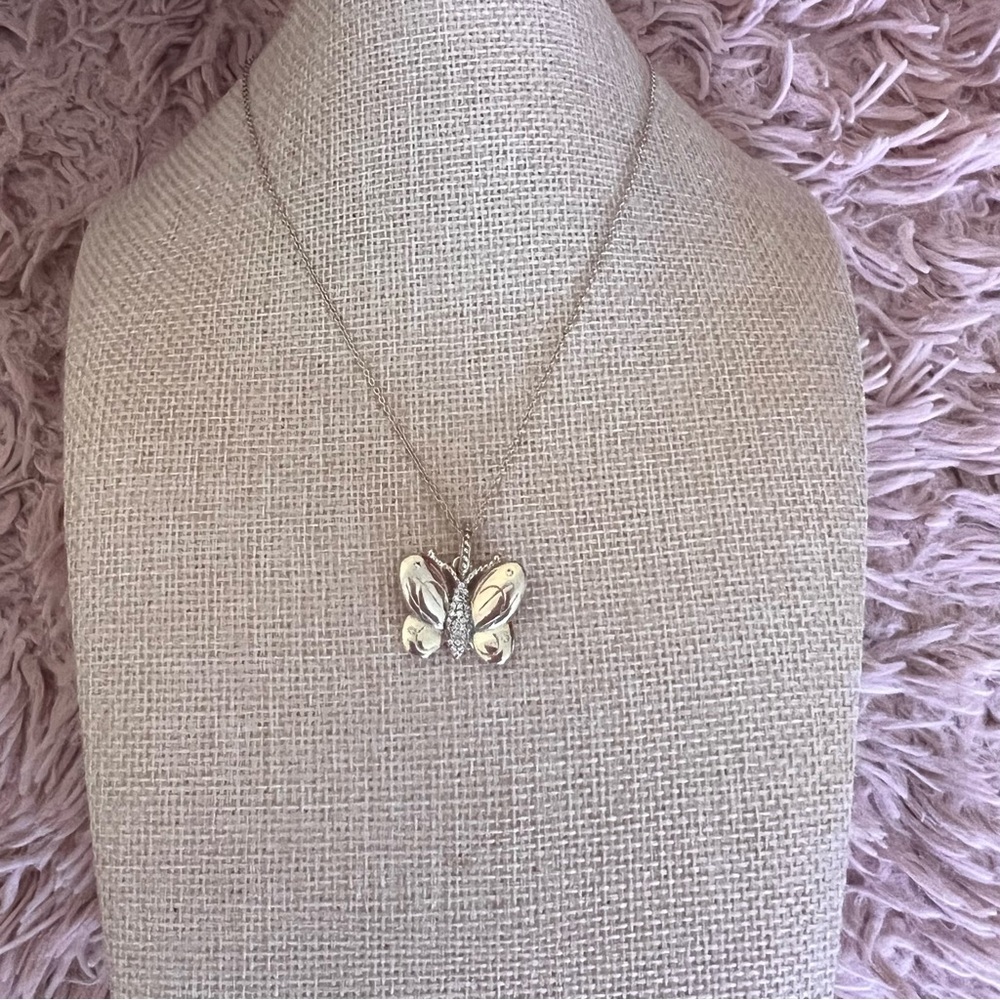 PANDORA Silver Butterfly Pendant Necklace